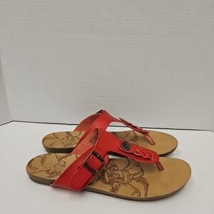 Blowfish Vibrant Red Sandals with Buckle